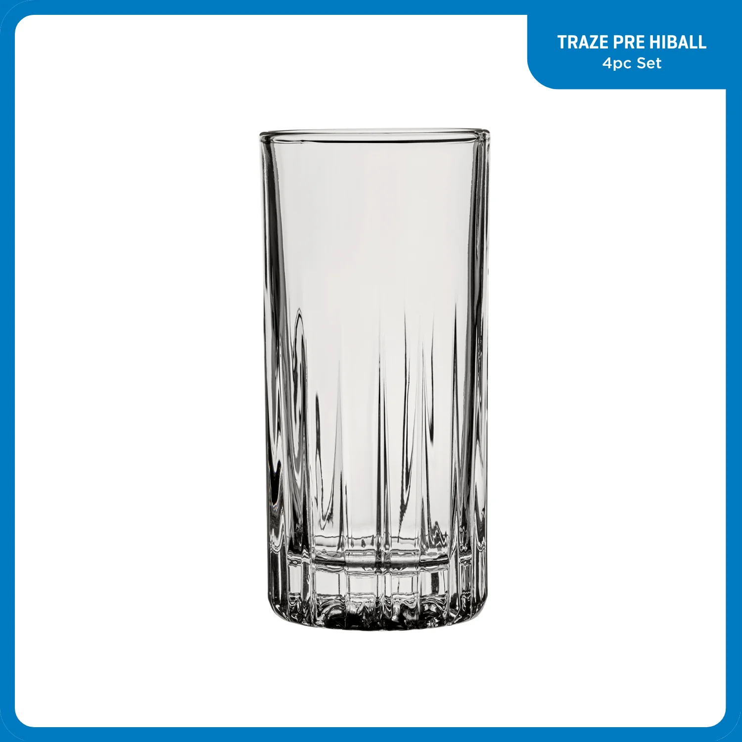 Ocean Glassware Ocean Glass Traze PRE Highball Glasses (4-Pieces), 12-ounce, Dishwasher Safe - Image 2