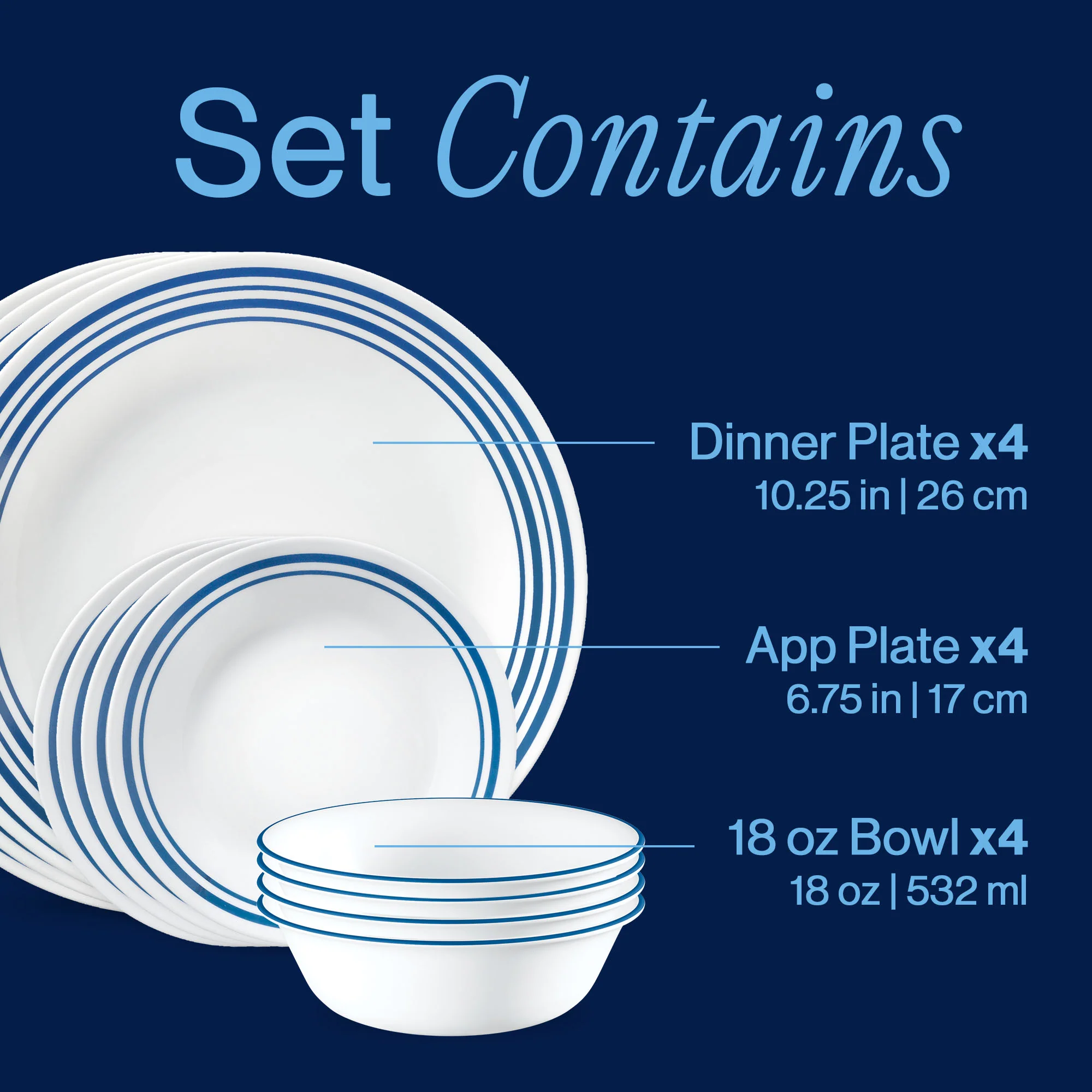 Corelle® Laila 12-piece Dinnerware Set, Service for 4 - Image 3