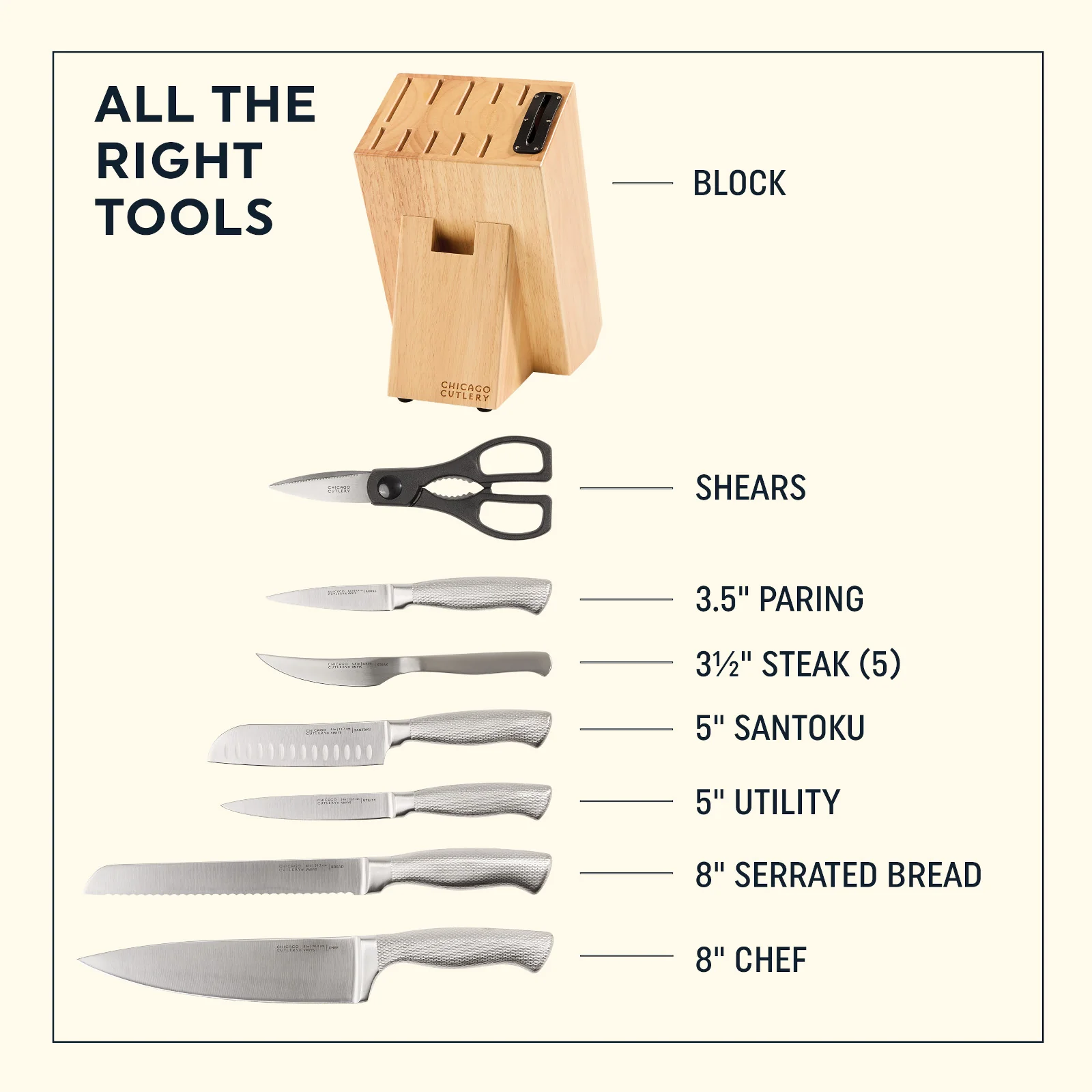 Chicago Cutlery® Lasalle 12-piece Block Set - Image 5