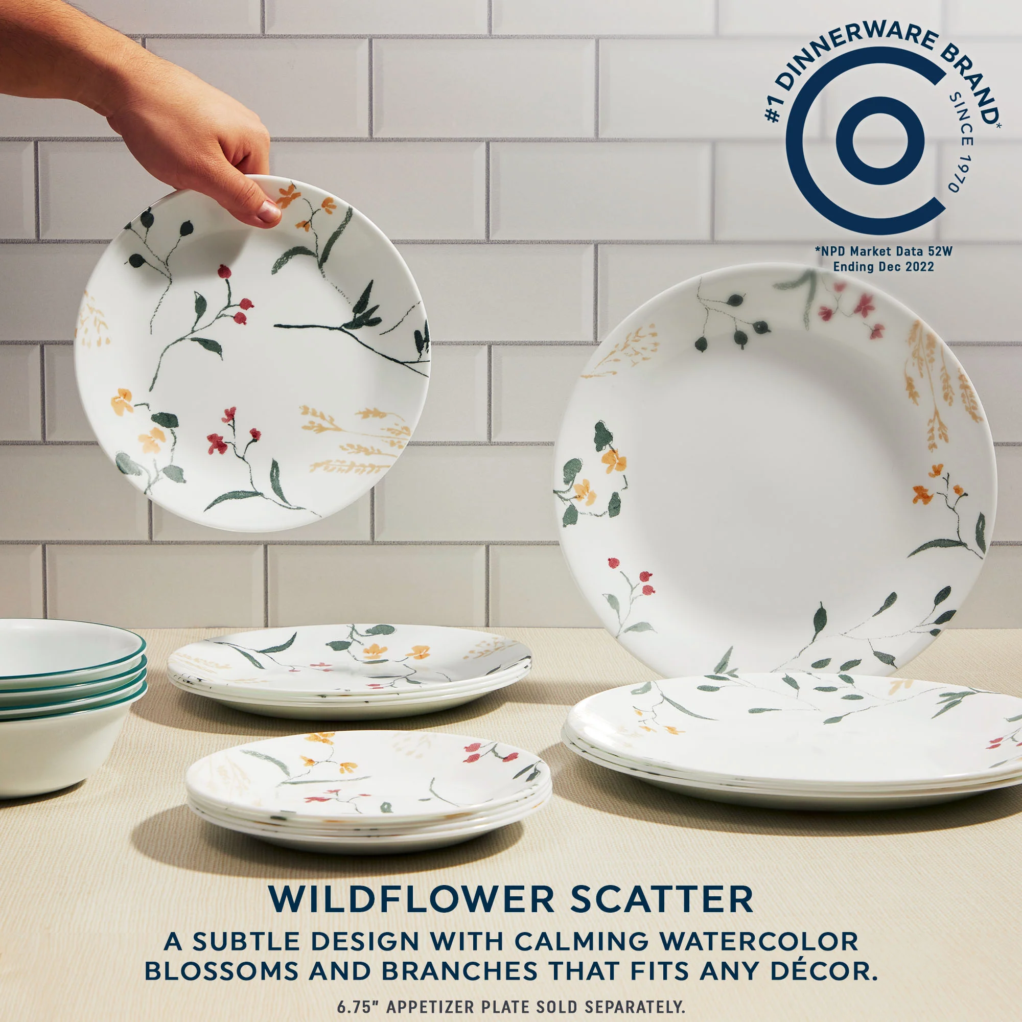 Corelle® Wildflower Scatter 12-piece Dinnerware Set, Service for 4 - Image 4